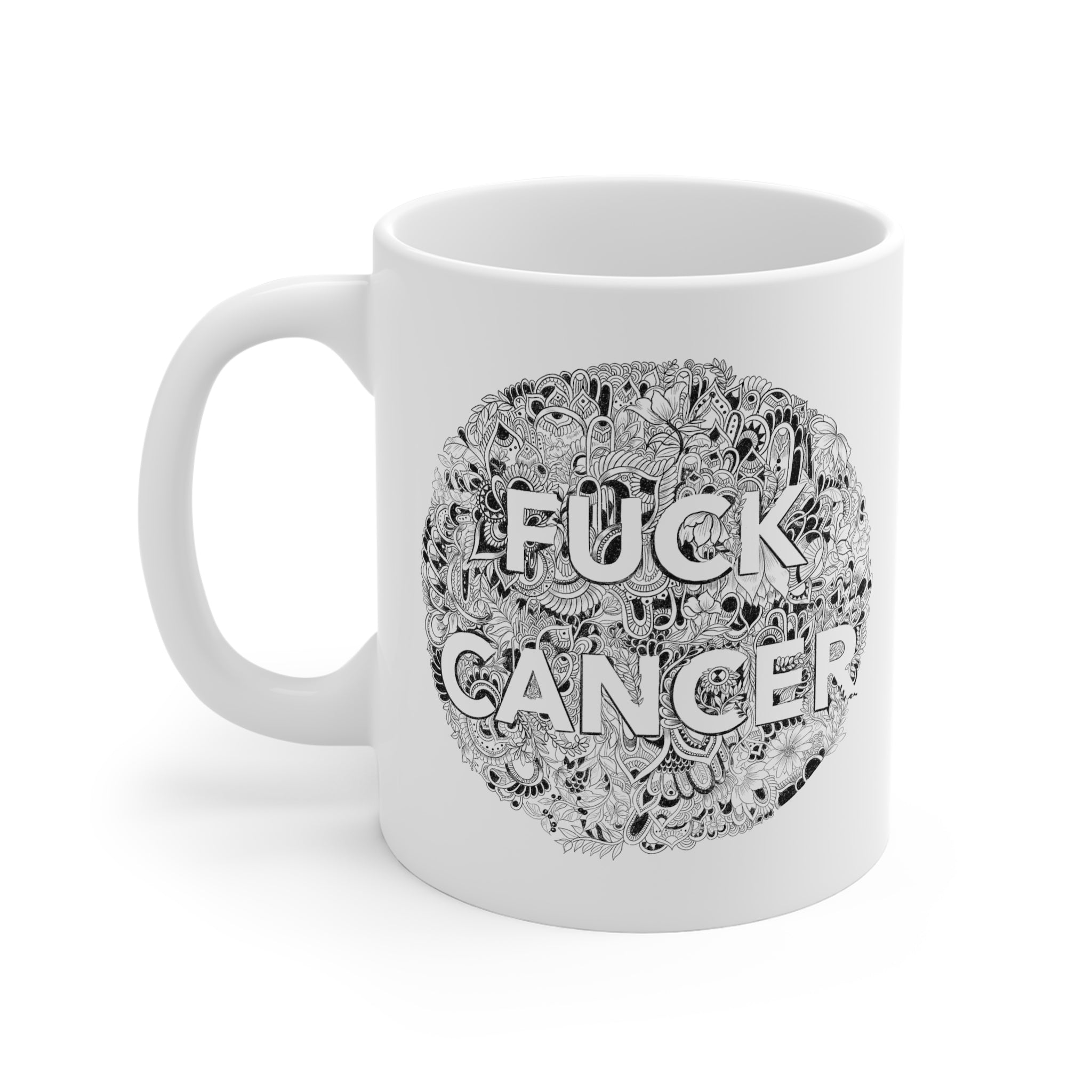 F Cancer White Mug