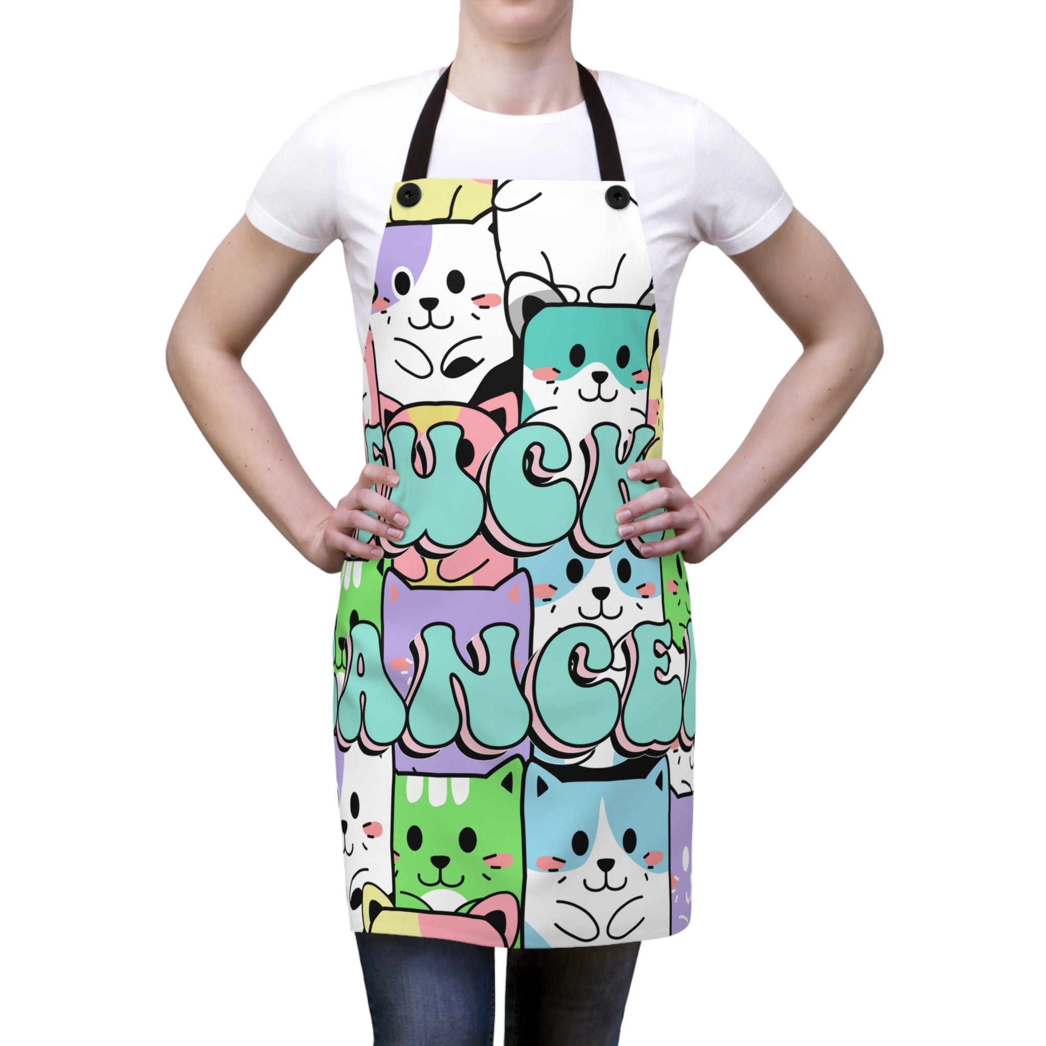 Cats Hate Cancer Apron