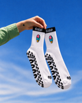 WHITE + BLACK GRIPPY SOCKS BASICS