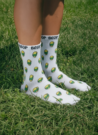 Lemon Lime Grippy Socks