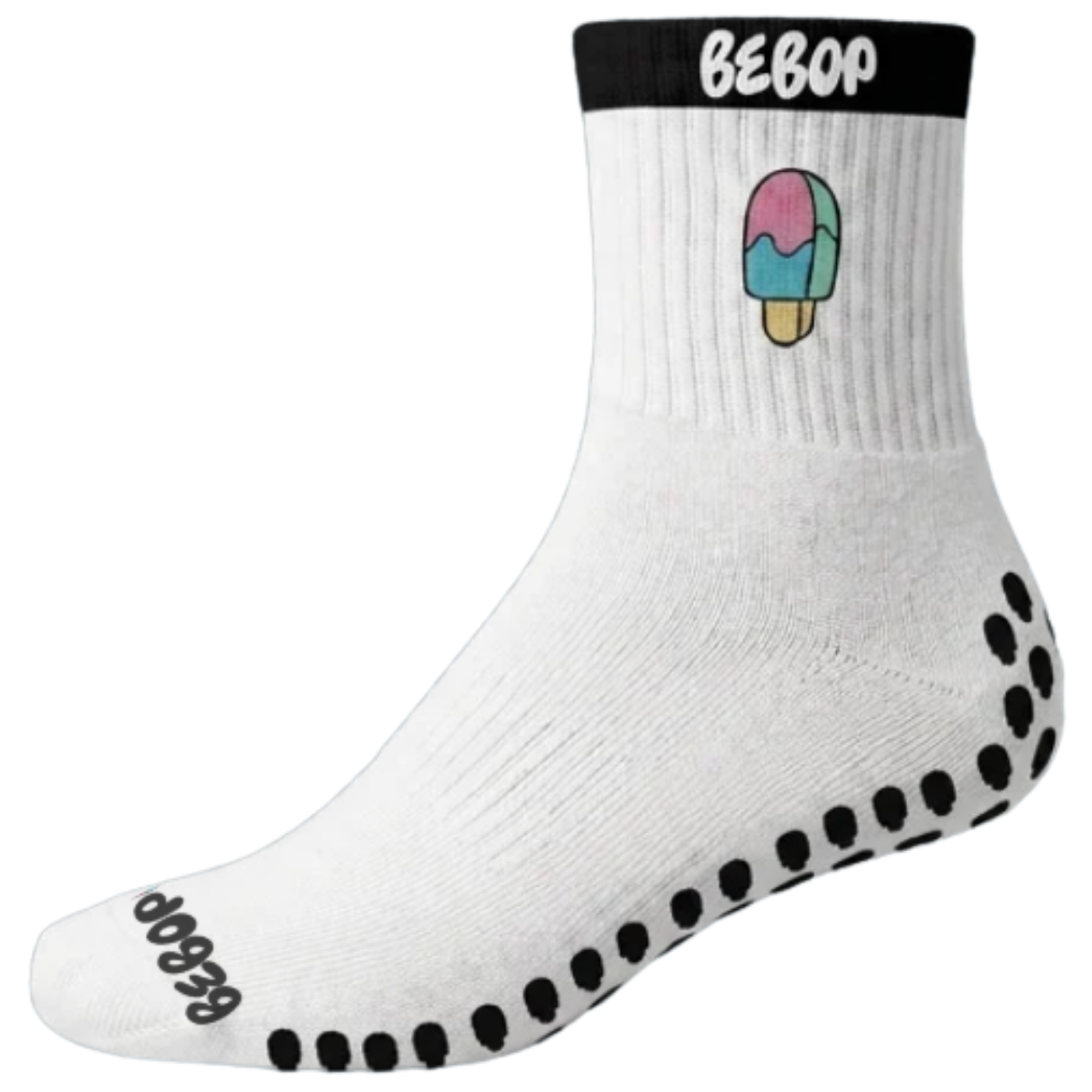 WHITE + BLACK GRIPPY SOCKS