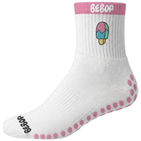 WHITE + PINK GRIPPY SOCKS